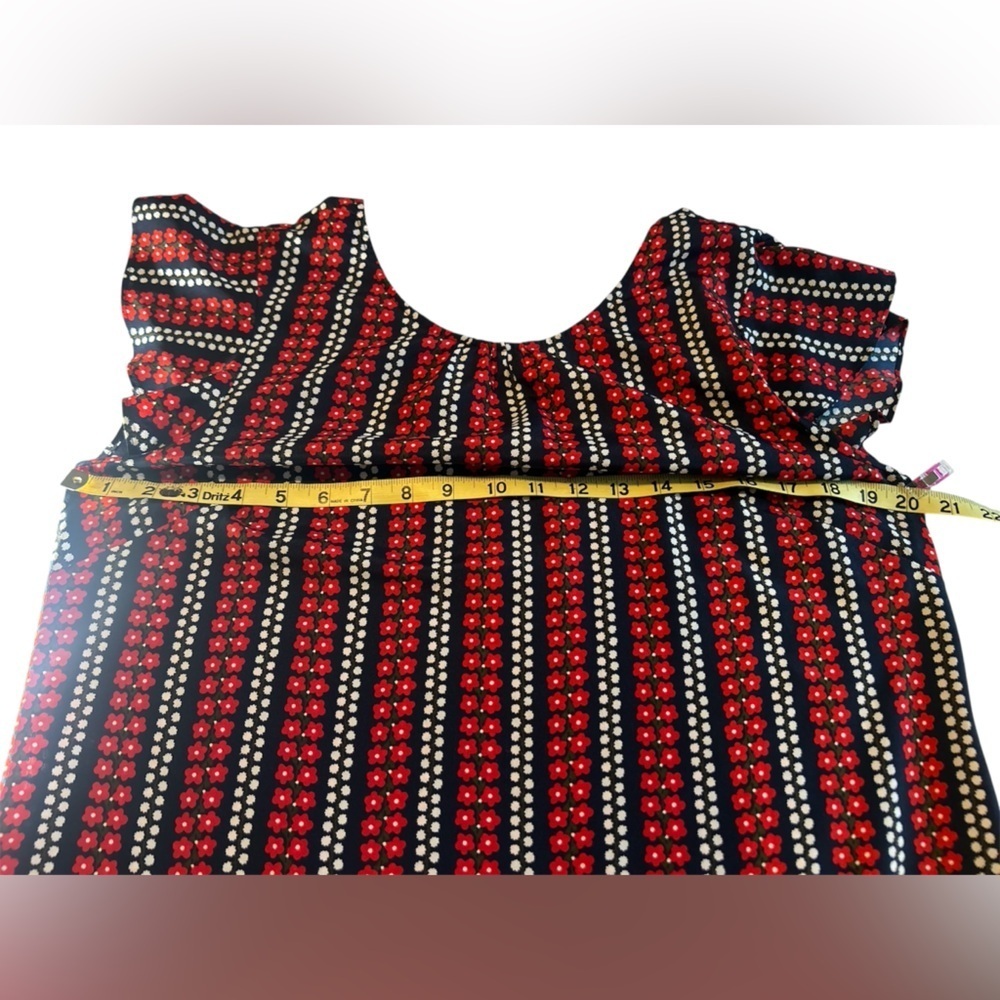 Boden Striped Midi Dress in Red and Navy - Picture 5 of 5